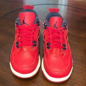 Boy Red and Navy Nike Jordan’s